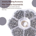 thumbnail image 4 of Juego de joyas Kearding collares Anillos de salto abiertos pulseras Kit de conectores 4-10mm Plata, 4 of 6