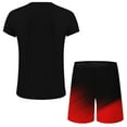 thumbnail image 4 of Mens Set Big & Tall Short Sleeve Henley Shirt 2 Pieces Short Sets Summer Casual Tracksuits, 4 of 5