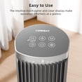 thumbnail image 2 of 42 Inch Tower Fan for Bedroom,90°Oscillating Tower Fan with Remote Control,LED Display Standing Floor Fan that Blow Cold Air for Indoors with 6 Speeds,4 Modes and 24-Hour Timer - Gray, 2 of 8