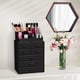 thumbnail image 4 of Sorbus Organizador de Maquillaje Acrílico - Porta Brochas y Cajones para Tocador/Baño - Vitrinas para Cosméticos con 3 Cajones Grandes, 4 Pequeños y 1 Bandeja para Brochas, 4 of 7