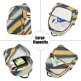 thumbnail image 5 of FORMRS Mini Backpack Purse for Women Travel Daypack Casual Shoulder Bag, Retro Colorful Stripes, 5 of 7