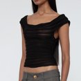 thumbnail image 2 of Summer Fashion Tank Tops For Women Loose Fit Solid Color Lace Backless Black Summer Waistcoat S-L, 2 of 6