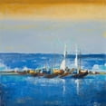 thumbnail image 3 of Pinto, Patricia 12x12 Black Modern Framed Museum Art Print Titled - Blue Ocean I, 3 of 5