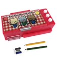 thumbnail image 4 of 1:12 Pen Box Model Dollhouse Simulation Collection Mini Stationery Organizer Case de Lápices Modelo de Juguete Train rojo, 4 of 8
