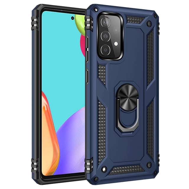 Funda de teléfono para Samsung A52 4G/5G de Uso Rudo Shockproof + Cristal 9D