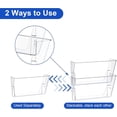 thumbnail image 2 of 6-Pack Clear Acrylic Wall File Holder - Wall Mount Hanging Pocket Organizer for Mail Magazines Office Home, 2 of 3