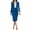 Blue, variant on Women's 2 Piece Business Suit Set, Peplum Blazer + Bodycon Pencil Skirt, Formal Office Wear for Work, Business & Professional Occasions(Purple/S)