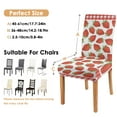 thumbnail image 6 of Charming Strawberry Dining Chair Covers Set of 4 Fresh Red Berry Design Washable Polyester Stretch Slipcovers Removable Protector for Sweet Kitchen Decor, 6 of 7