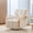 Beige, variant on Resenkos 30.3"W Upholstered 360° Swivel Accent Chair, Solid Wood Armrests, Comfy Channel Tufted Lounge Reading Chair, Single Sofa Armchair, Charcoal