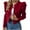Red, variant on ShiShine Women's Business Casual Blazers Long Puff Sleeve Open Front Work Office Cropped Blazer Suit Jacket