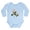Sky Blue, variant on CafePress - Vintage Botanical Art, Elegant Magnolia Flower. Bo - Long Sleeve Cotton Baby Bodysuit