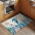 thumbnail image 3 of Summer Marine Life Washable Small Entryway Area Rugs 2'x3', Ocean Seahorse Starfish Coral Coastal Anchor Low Pile Throw Rug Non-Slip Sturdy Edge Binding Carpet for Front Door Floor Room Entry, 3 of 9
