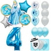 Cinderella Deluxe Balloon Bouquet - Blue Number 4