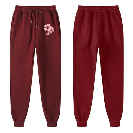 

Womens Sport Trousers Mid Waist Flower Prints Long Pants Casual Work Trousers Long Yoga Pants for Women Maternity