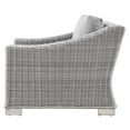 thumbnail image 5 of Side Chair Armchair, Rattan, Wicker, Grey Gray, Modern Contemporary Urban Design, Outdoor Patio Balcony Cafe Bistro Garden Furniture Hotel Hospitality, 5 of 8