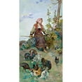 thumbnail image 3 of Tomás Muñoz Lucena 15x24 Black Modern Framed Museum Art Print Titled - Tending the Turkeys (C. 1900), 3 of 5