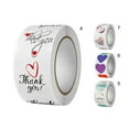 thumbnail image 4 of Walbest 1 Roll(500Pcs) Stickers Labels Heart Print Self-adhesive Letter Print Multi-color Thank You Stickers for Christmas Festival, 4 of 7