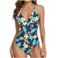 thumbnail image 2 of FcBaudy Maillots de Bain pour Femmes Maillot de Bain pour Femme Grande Taille Maillot de Bain pour Femme Femme une-Pièce Maillots de Bain Unis Tenue de Plage Robe de Bain Femme Maillot de Bain, 2 of 6