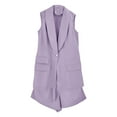 thumbnail image 3 of Blazer Short Sets Women 2 Piece Outfits Business Suit Sleeveless Button Vest Tops Shorts Blazer Sets Dressy Casual Suits Ladies Elegant Wedding Gest Formal Sets, 3 of 5