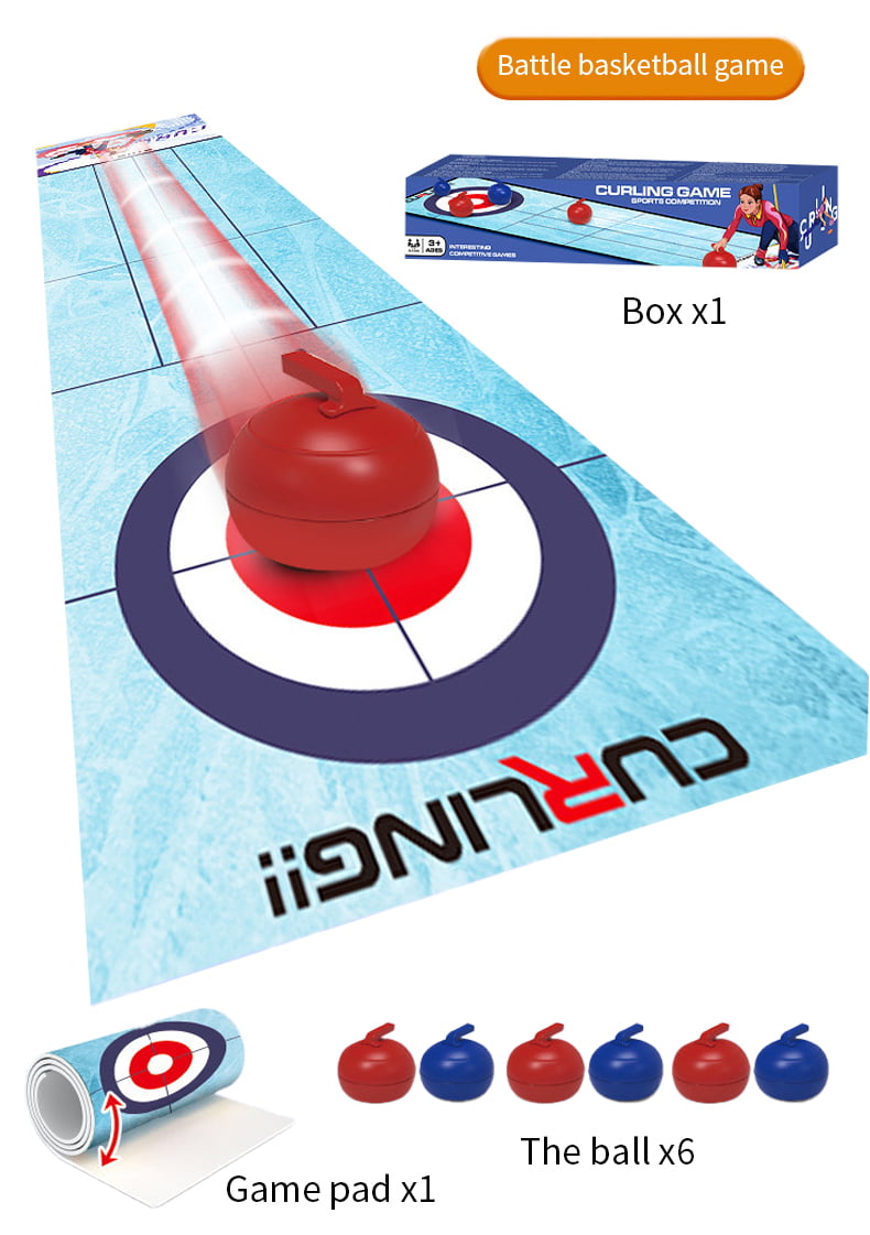  Compact Curling Game,Winter Sports Curling,Portable Family  Board Games for Kids and Adults,Curling Game Tabletop,Winter  Shuffleboard,Home, Office, Desk and Small Spaces,White,One Size : Sports &  Outdoors