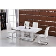 thumbnail image 2 of Best Master England Modern 5-piece Solid Wood Dining Set in White, 2 of 3
