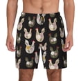 thumbnail image 2 of Goofa Flowe Rooster Printed Men's Swim Trunks Board Shorts Quick Dry Mens Swimming Trunks with Compression Liner,Breathable Fit Hawaii Beach Shorts-Large, 2 of 9