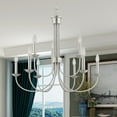 thumbnail image 4 of 42687-91 Livex Lighting Estate - 9 Light Chandelier in Farmhouse Style - 30 Inches wide by 27 Inches high-Brushed Nickel Finish    -Traditional, 4 of 9