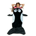 thumbnail image 3 of Kids Sleeping Wearable Throw Blanket for Child Washable Velvet as Seen on TV - Whale - Deluxe Black, 3 of 5