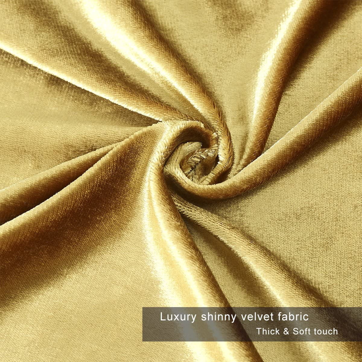 Decorative Throw Pillow Covers 18 x 18, Gold Soft Pillow Covers Velvet,Set of 4 Decor Square Cushion Covers (Gold, 18x18inch(45x45cm)-4pcs)