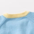 thumbnail image 5 of GYRATEDREAM Toddler Girls Cardigan Sweater Kids Uniform Tops Crew Neck Long Sleeve Rainbow Srtipe Sweaters 3-7 Years, 5 of 9