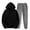 001-New-Colorblock-- Black, variant on Fanxing Tracksuit Women Men's Sweatsuits 2Pc Outfits Set Long Sleeve Pullover and Drawstring Pants Lounge Set Unisex Track Suits
