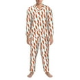 thumbnail image 3 of Cauagu Carrot Print Men's Long-Sleeve Pajama Set,Soft Button-Front 2Pjs for Men Long Sleeve Men’s Sleepwear-Medium, 3 of 7