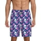 thumbnail image 1 of Balery Skull Flower Pantalones cortos de pijama de punto de algodón para hombre con cinturilla y bolsillos-4X-Large, 1 of 6