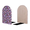 thumbnail image 2 of Zufioo Skull colorful mushroom rainbow Print Wooden Bookends, Metal Bookshelf Non-slip Bookends, Home Furnishings Suitable for Bookcases Offices, 2 of 8