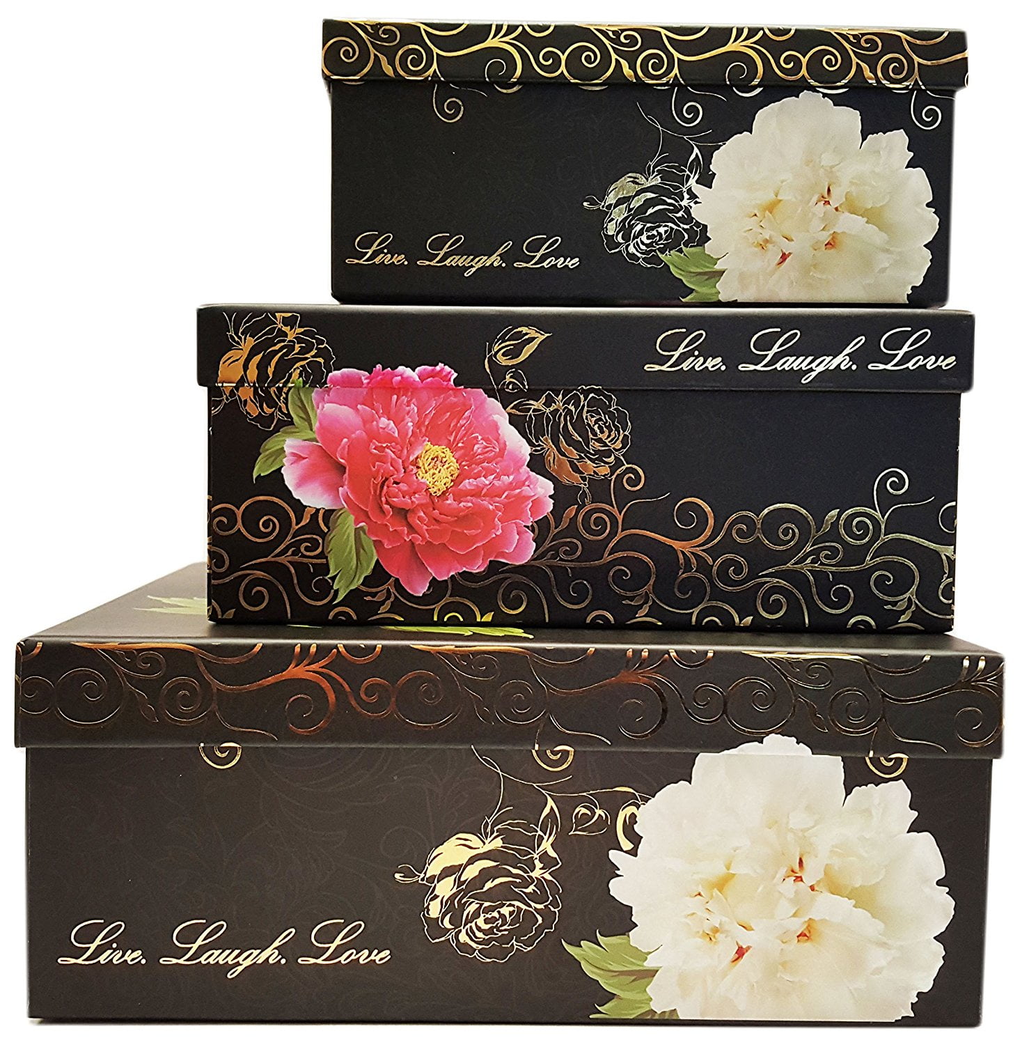 Alef Elegant Decorative Themed Nesting Gift Boxes 3 Boxes Nesting