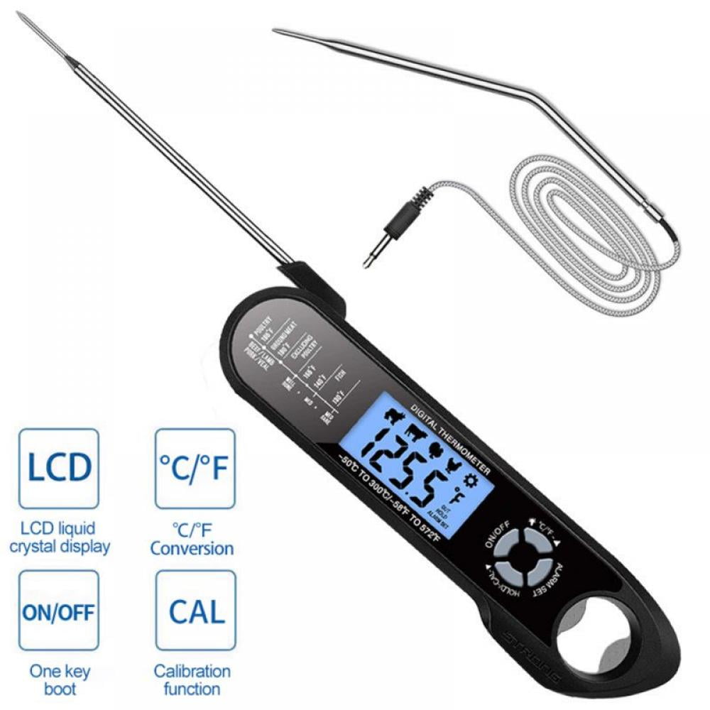 MITAOSLIM Waterproof Digital Instant Read Meat Thermometer with 4.6”  Folding Probe Backlight & Calibration Function for