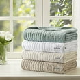 thumbnail image 2 of Tuscany Oversized Quilted Throw with Scalloped Edges Khaki 60x72", 2 of 4