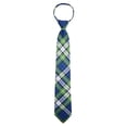 thumbnail image 3 of Jacob Alexander Men's Royal Tartans Plaid Dress Gordon Pre-Tied Zipper Neck Tie - Green White, 3 of 7