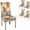 Abstract 5, variant on Orange and Grey Chair Covers Chair Seat Cover Set of 4 Removable Washable Parson Chair Covers for Dining Room Living Room Kitchen Christmas