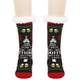 thumbnail image 2 of Hot Sales Fuzzy Cuffs Socks Under $5 GIJNRIUIUA Blackish Green Crew Socks Winter Winter Christmas Anti Fleece Thickened Lamb Socks Slippers Socks Ankle Socks, 2 of 5