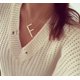 thumbnail image 3 of Custom Big Block 14k 18K Gold 26 Letter Nombre inicial Cadena Collares de acero inoxidable con colgante de letra inicial Sincero Hogar, 3 of 6