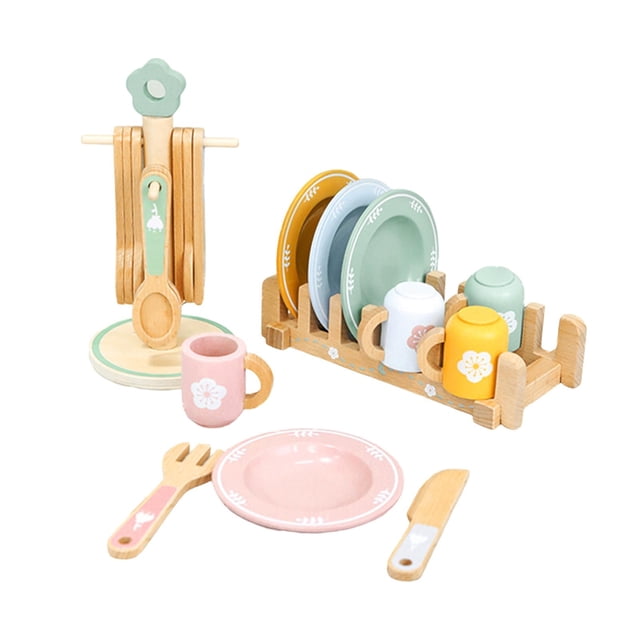Juego de cocina para bebés, juego de vajilla, juego de cocina, cubiertos interactivos, juego de rol, juguetes de cocina, juego de comedor, juguete