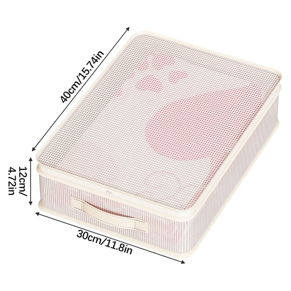 HBYJLZYG Under Bed Storage Bag for Comforters and Blankets, Extra Large Zippered Organizer with See-Through Mesh & Carry Handles, Bedroom Closet Storage Solution