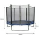 thumbnail image 2 of Trampolín para jardín 183 cm, Completo Cama elástica para niños Trampolin con Red de seguridad, fitness, saltar trampolín para interior/exterior/jardín, Carga máxima 90 kg Azul esquí esquí Gafas de esquí, 2 of 5