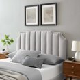 thumbnail image 2 of Headboard, Full Queen Size, Velvet, Light Grey Gray, Modern Contemporary Urban Design, Bedroom Master Guest Suite, 2 of 10