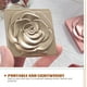 thumbnail image 5 of Espejo de maquillaje de doble cara para mujer, de plástico delicado, 3 unidades, plegable, con diseño de rosa, 5 of 6