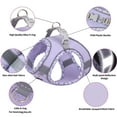 thumbnail image 3 of AIITLE Dog Harness and Leash Set, No Pull Step in Puppy Harness with Breathable Mesh, Reflective Puppy Essentials for Outdoor Walking, Training for Extra Small and Small Dogs, Cats Purple XS, 3 of 8