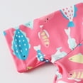 thumbnail image 6 of Child Girl Boy Short Sleeve One Piece Floation Swimsuit+Cap Buoyancy Swimwear,2-6T, 6 of 7