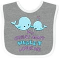 thumbnail image 3 of Inktastic My Great Aunt Whale-y Loves Me Boys or Girls Baby Bib, 3 of 4