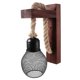 thumbnail image 3 of Sconce Light Rustic Wall Lamp Fixture For Hallway Farmhouse Stairs 29.5X19X6.5CM Wooden Material Lighting 1Pcs, 3 of 5